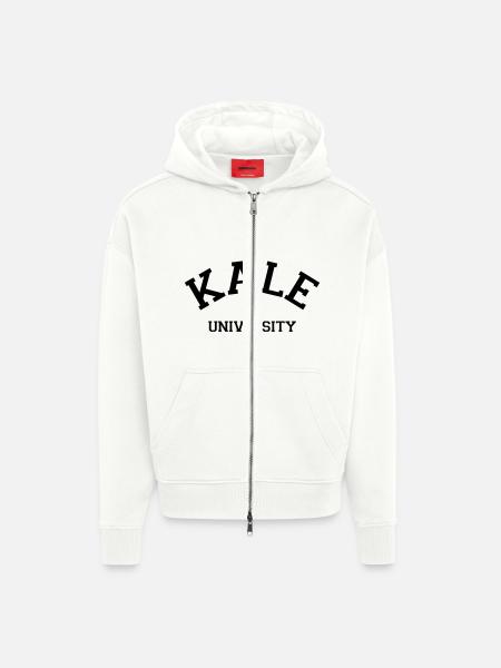 Kale University - Zip Hoodie - made by SPREAD - OFF WHITE