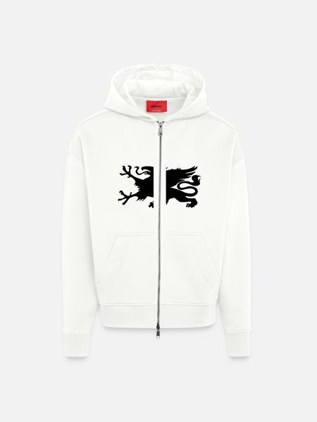 HRO Greif - Zip Hoodie - made by SPREAD - OFF WHITE