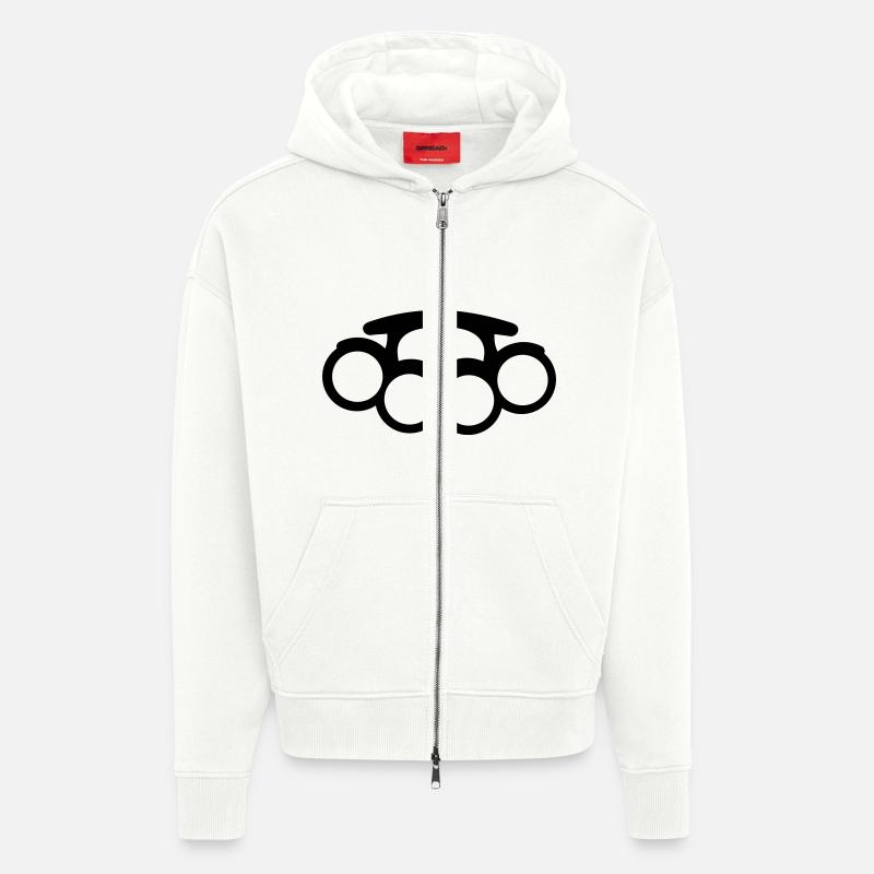 Schlagring - Zip Hoodie - made by SPREAD - OFF WHITE