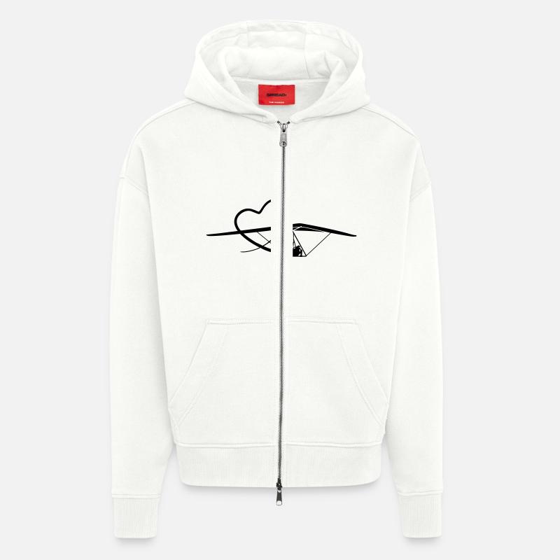 herzflug hängegleiter Geschenk - Zip Hoodie - made by SPREAD - OFF WHITE