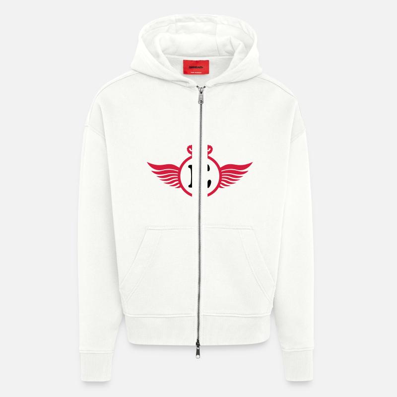 E Design - Zip Hoodie - made by SPREAD - OFF WHITE