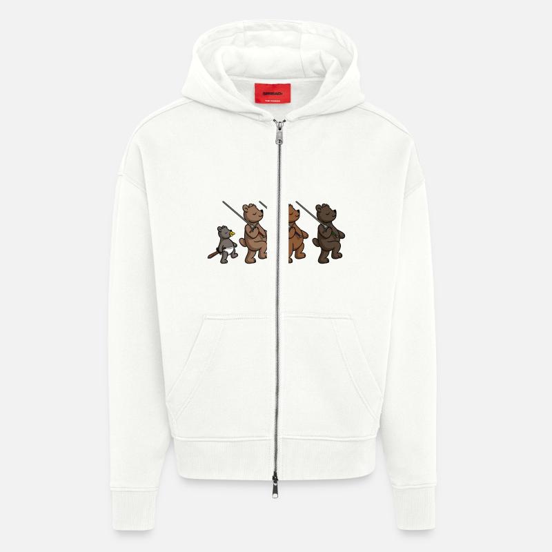 Schwerterbärchen - Zip Hoodie - made by SPREAD - OFF WHITE