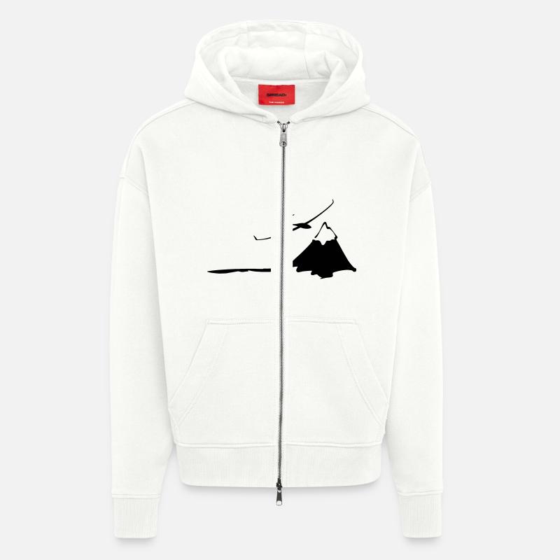 glider - Veste à capuche bio épaisse oversize fabriqué en UE - OFF WHITE