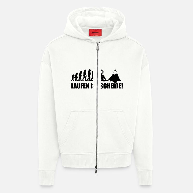 terme c'est de la merde - Veste à capuche bio épaisse oversize fabriqué en UE - OFF WHITE