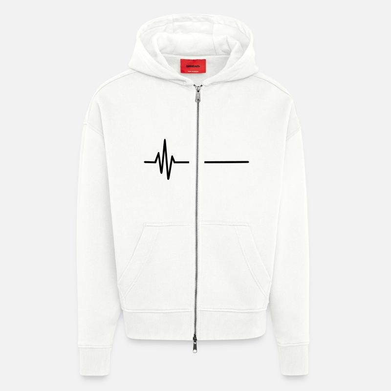 Fréquence - Veste à capuche bio épaisse oversize fabriqué en UE - OFF WHITE
