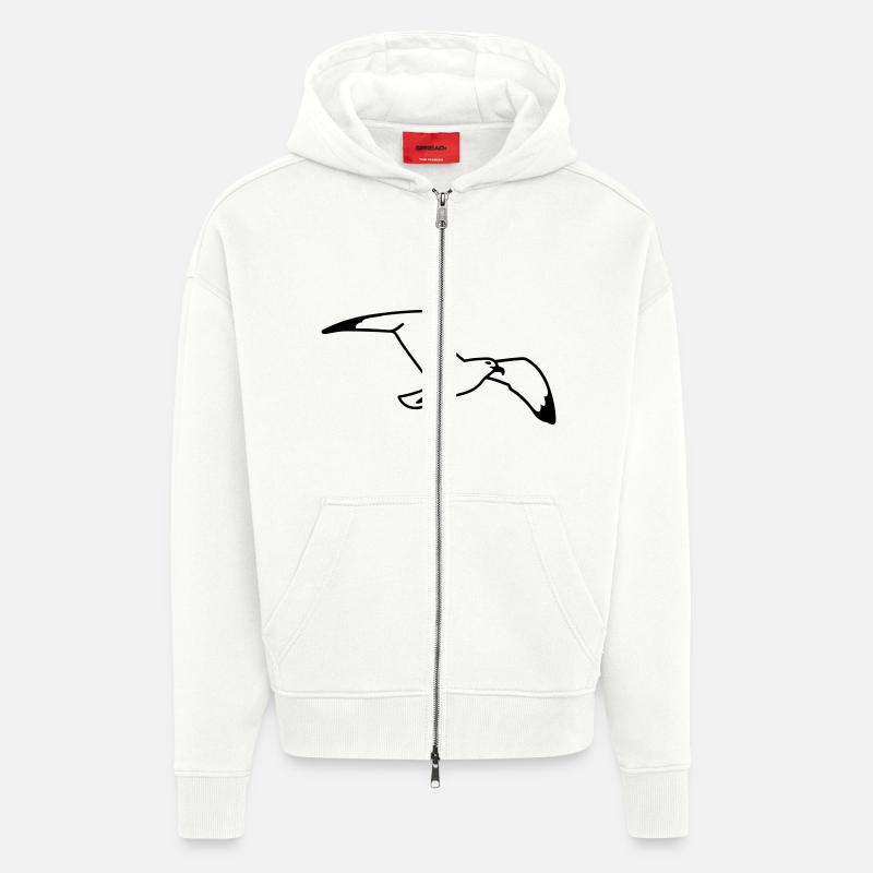 Möwe - Zip Hoodie - made by SPREAD - OFF WHITE