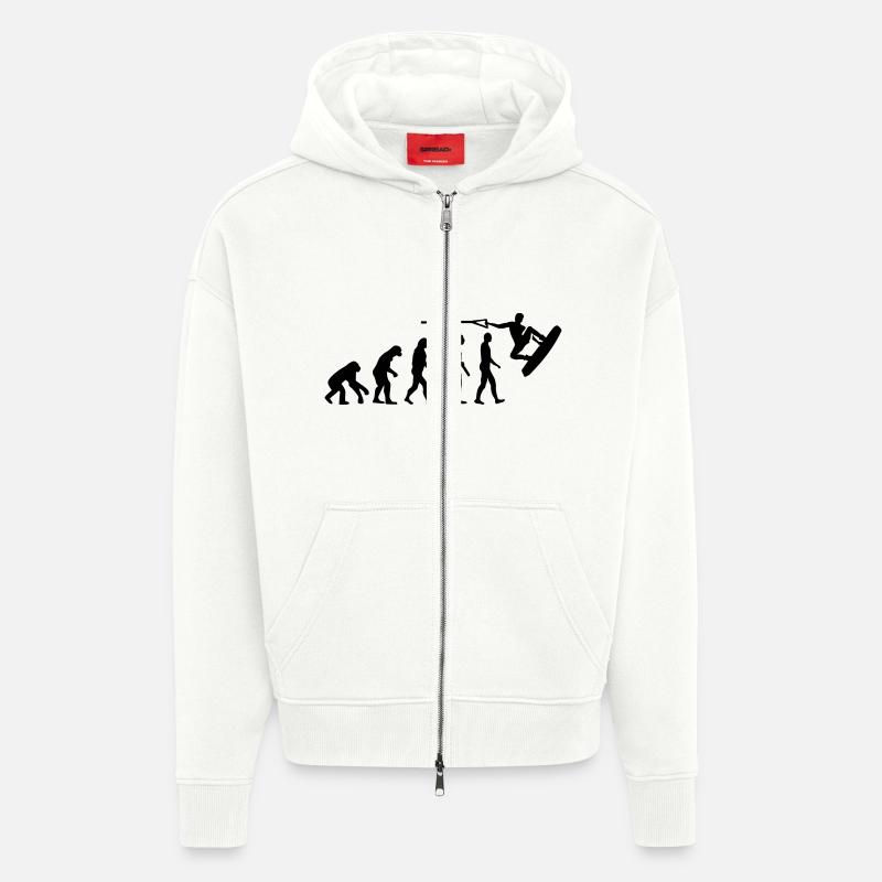 Evolution Wakeboard - Zip Hoodie - made by SPREAD - OFF WHITE