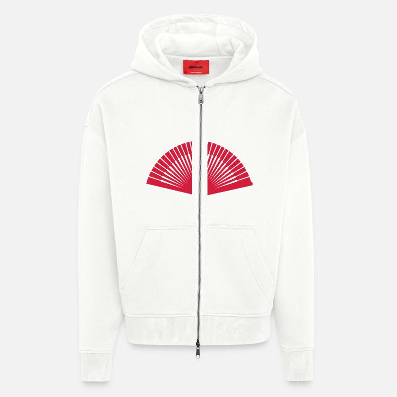 Fächer - Zip Hoodie - made by SPREAD - OFF WHITE