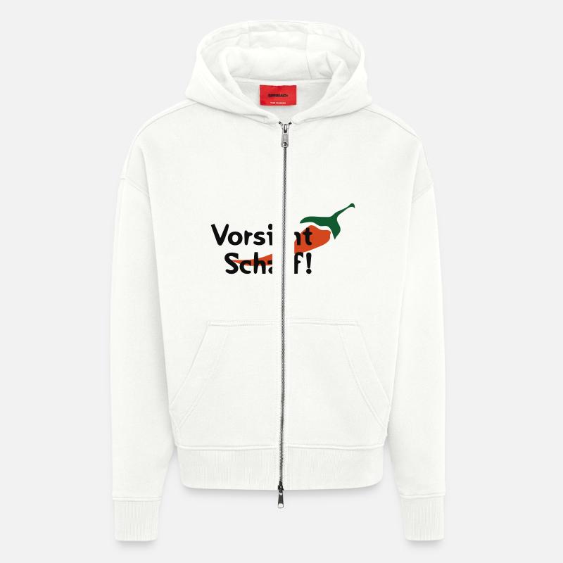 Attention de Sharp! - Veste à capuche bio épaisse oversize fabriqué en UE - OFF WHITE