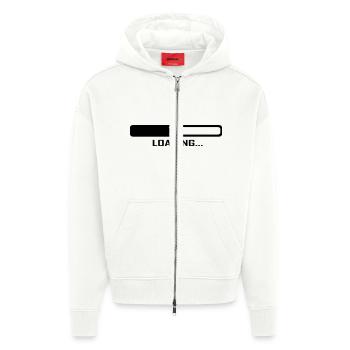 Loading Bar - Computer - Zip Hoodie - made by SPREAD - OFF WHITE - Front