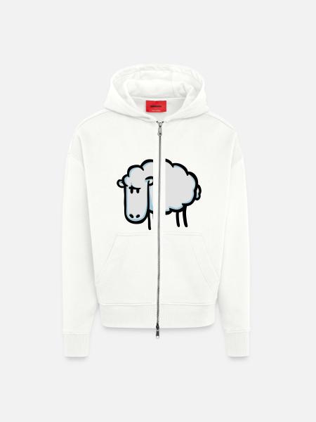 Schaf - Zip Hoodie - made by SPREAD - OFF WHITE