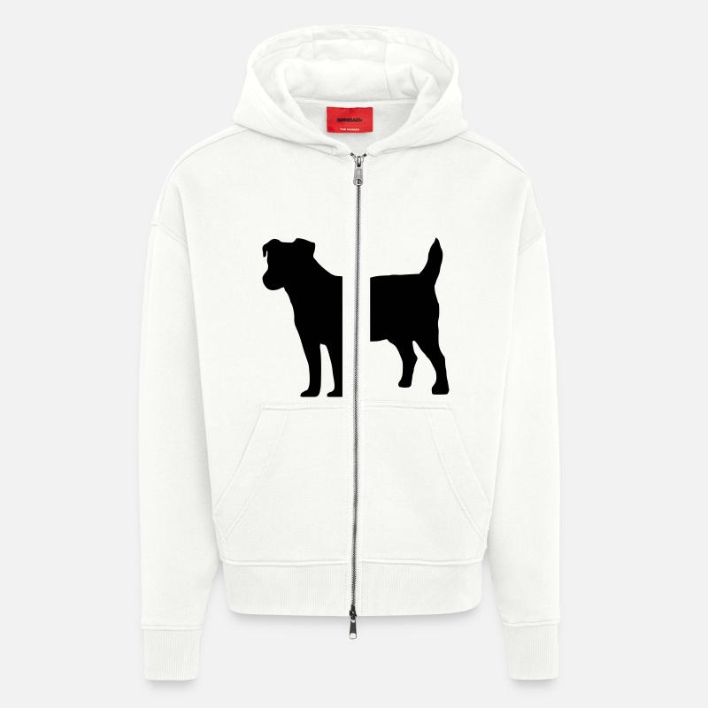 Jack Russell - Zip Hoodie - made by SPREAD - OFF WHITE