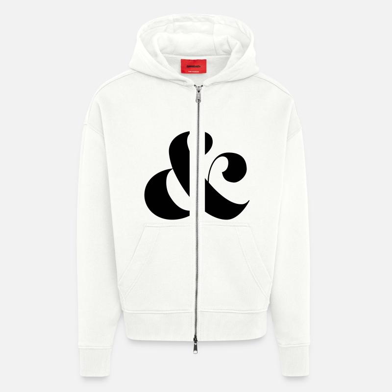 esperluette - Veste à capuche bio épaisse oversize fabriqué en UE - OFF WHITE