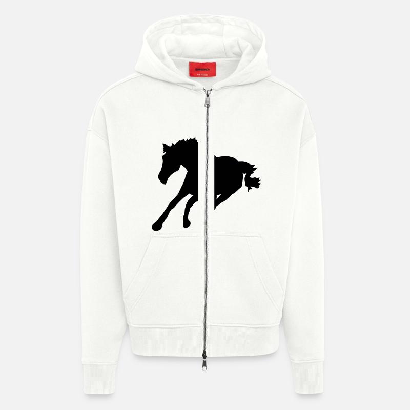 pferd - Zip Hoodie - made by SPREAD - OFF WHITE