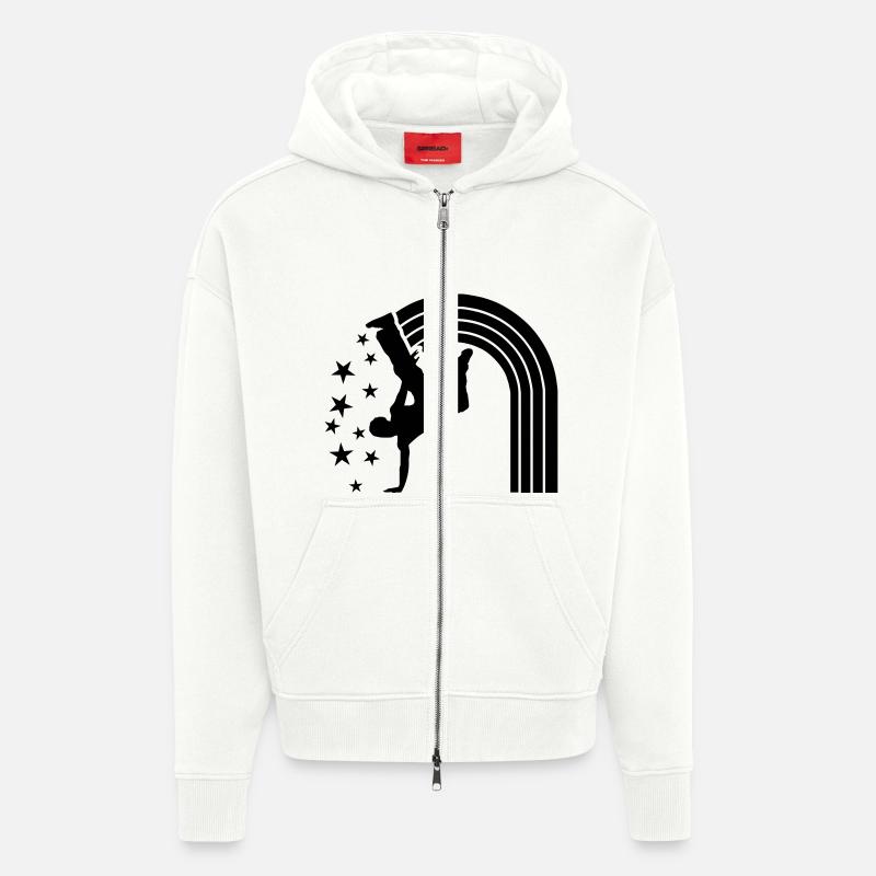 dancer - your text here - Zip Hoodie - made by SPREAD - OFF WHITE