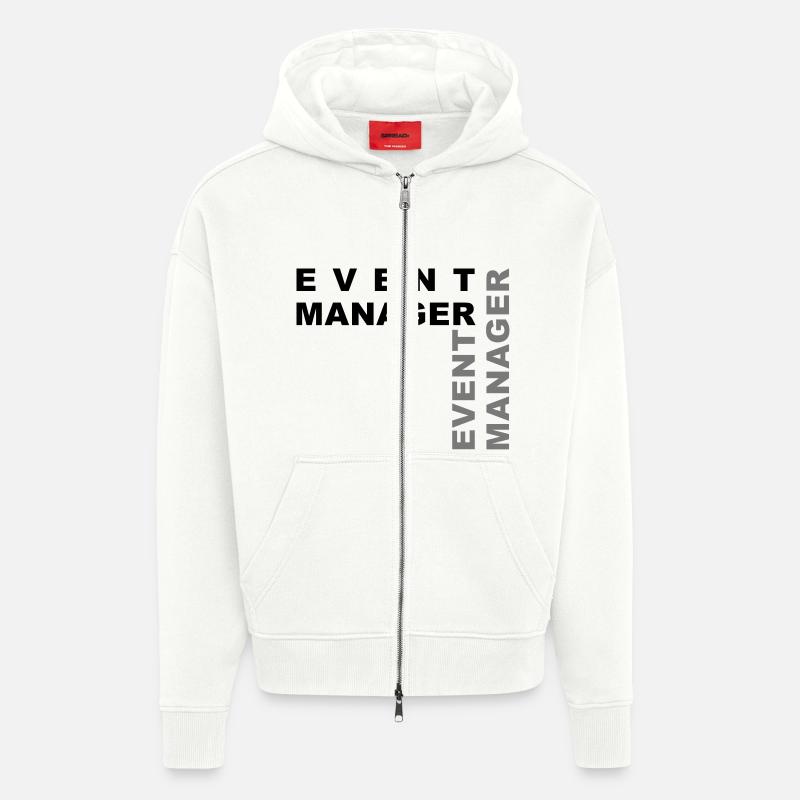 Eventmanager - V2 - Veste à capuche bio épaisse oversize fabriqué en UE - OFF WHITE