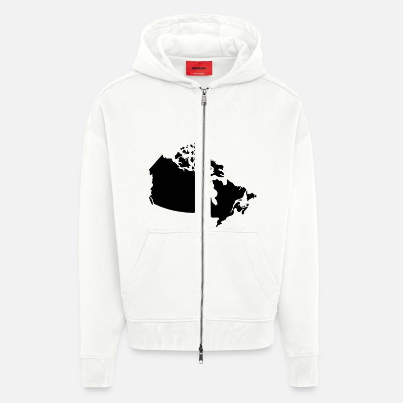 Canada Canada Map - Zip Hoodie - made by SPREAD - OFF WHITE
