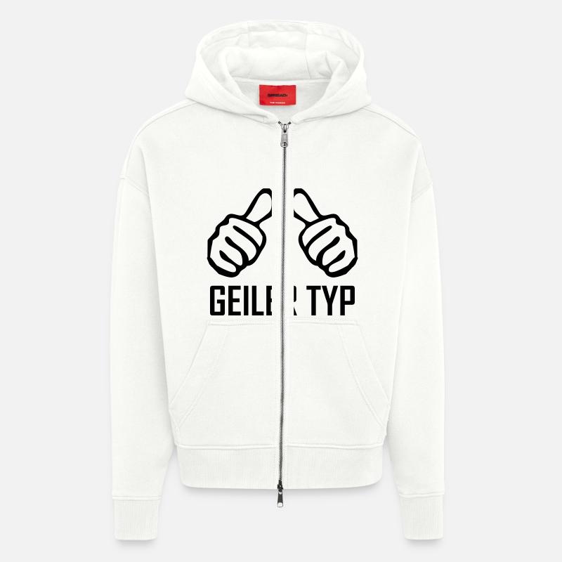 geiler typ - Zip Hoodie - made by SPREAD - OFF WHITE
