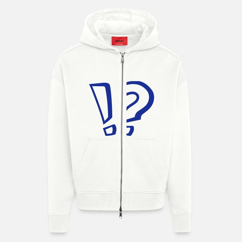 Fragezeichen - Zip Hoodie - made by SPREAD - OFF WHITE