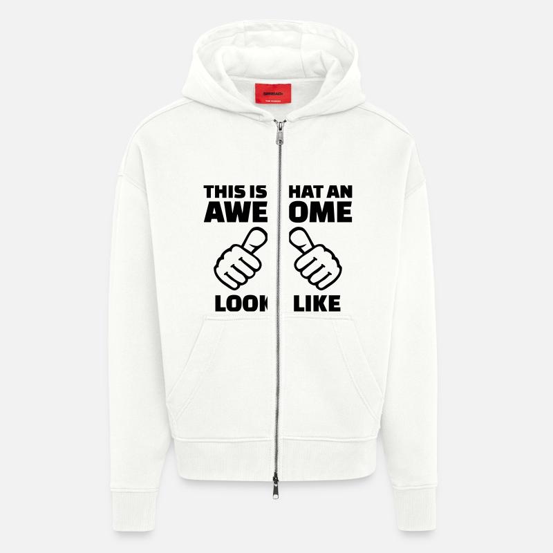 Awesome - Zip Hoodie - made by SPREAD - OFF WHITE