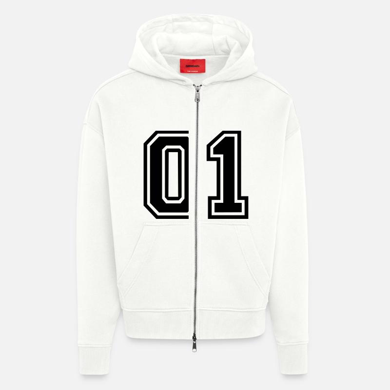 1 - Veste à capuche bio épaisse oversize fabriqué en UE - OFF WHITE