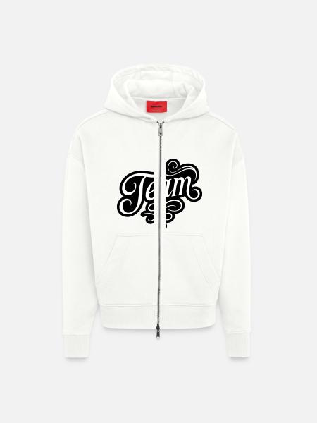 Team - Zip Hoodie - made by SPREAD - OFF WHITE