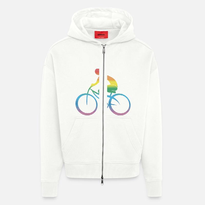 Cyclist - Zip Hoodie - made by SPREAD - OFF WHITE
