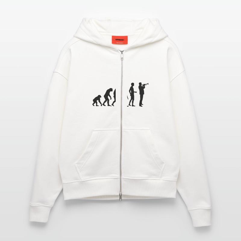 evolution_trompeter Zip Hoodie - made by SPREAD