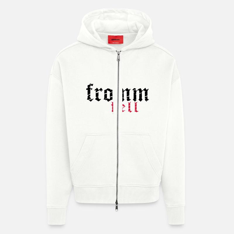 fromm hell_vec_2 fr - Veste à capuche bio épaisse oversize fabriqué en UE - OFF WHITE