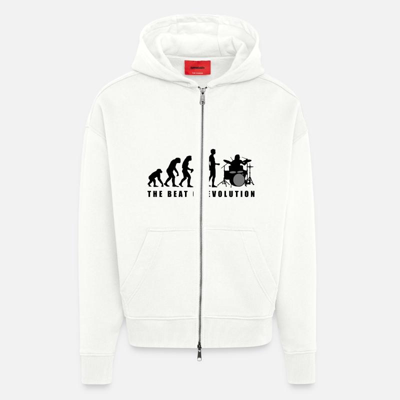 evolution_drummer_c_2c - Veste à capuche bio épaisse oversize fabriqué en UE - OFF WHITE