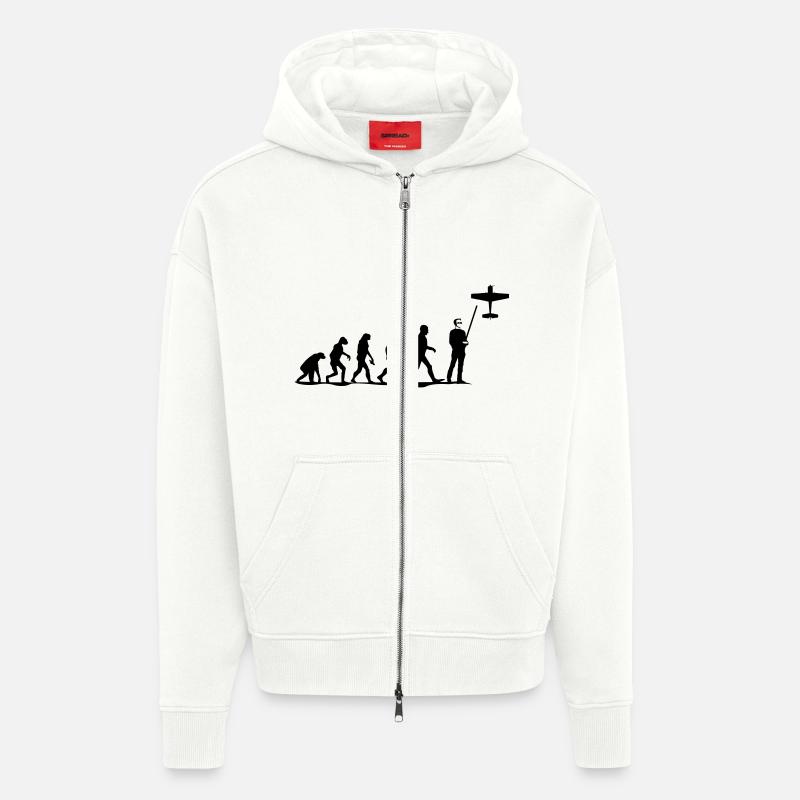 evolution rc pilot - Zip Hoodie - made by SPREAD - OFF WHITE