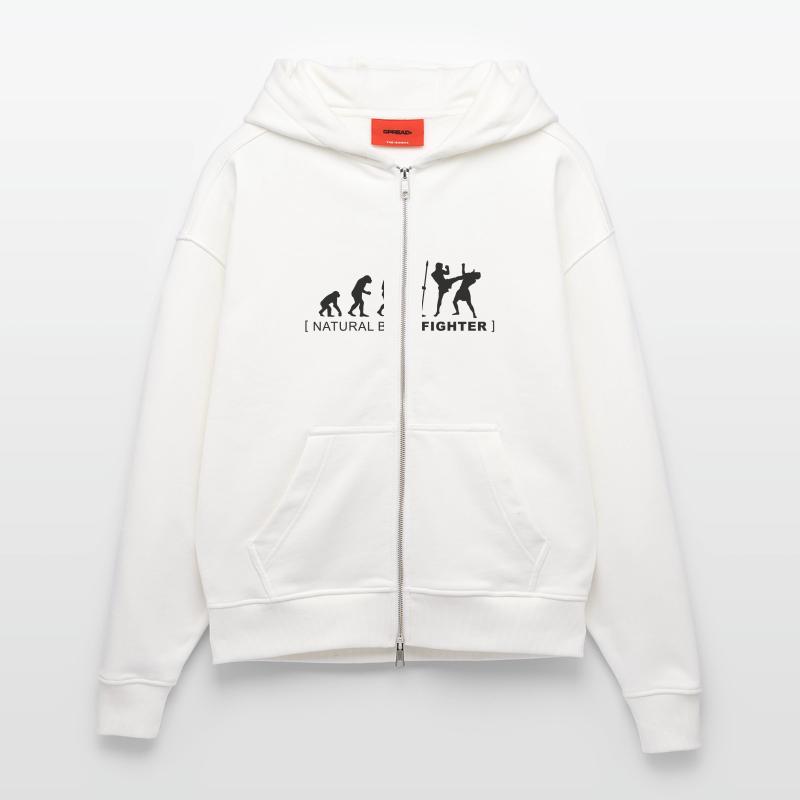 evolution_martialarts Zip Hoodie - made by SPREAD