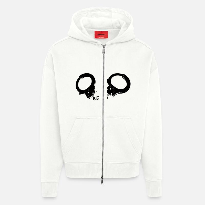 handschellen - Zip Hoodie - made by SPREAD - OFF WHITE