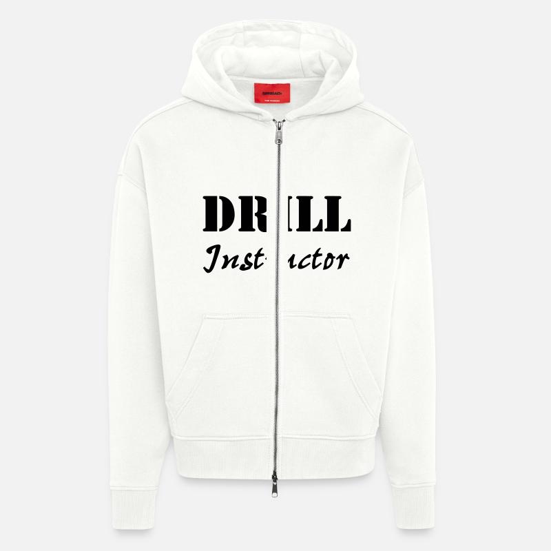 Drill Instructor - Veste à capuche bio épaisse oversize fabriqué en UE - OFF WHITE