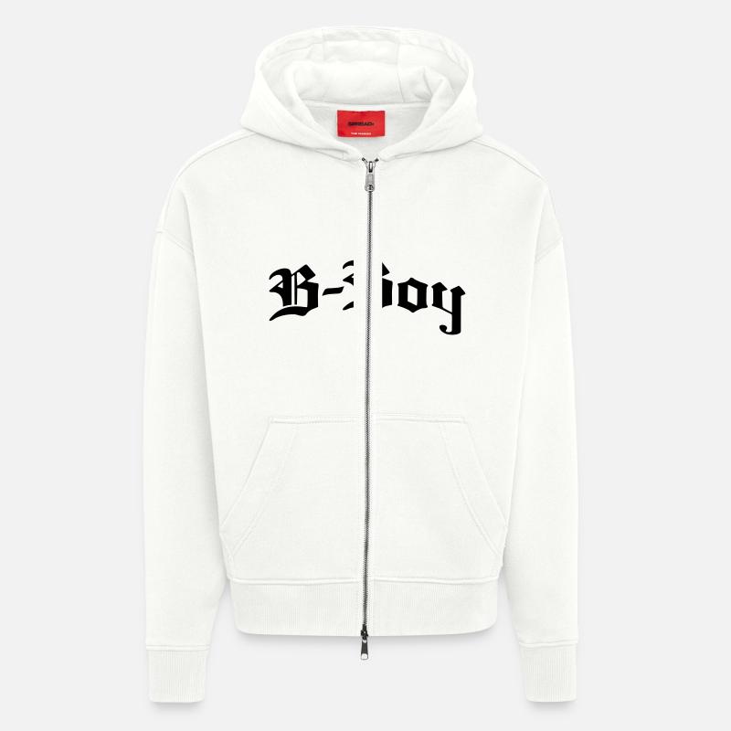 bboy_f1 - Veste à capuche bio épaisse oversize fabriqué en UE - OFF WHITE