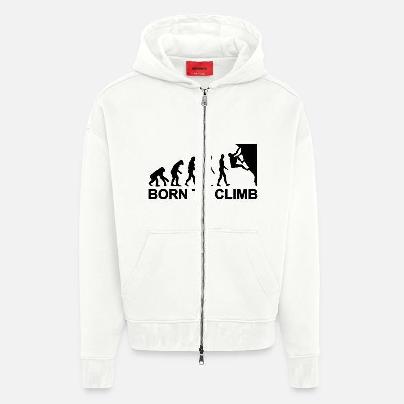 Evolution Climbing - Zip Hoodie - made by SPREAD - OFF WHITE