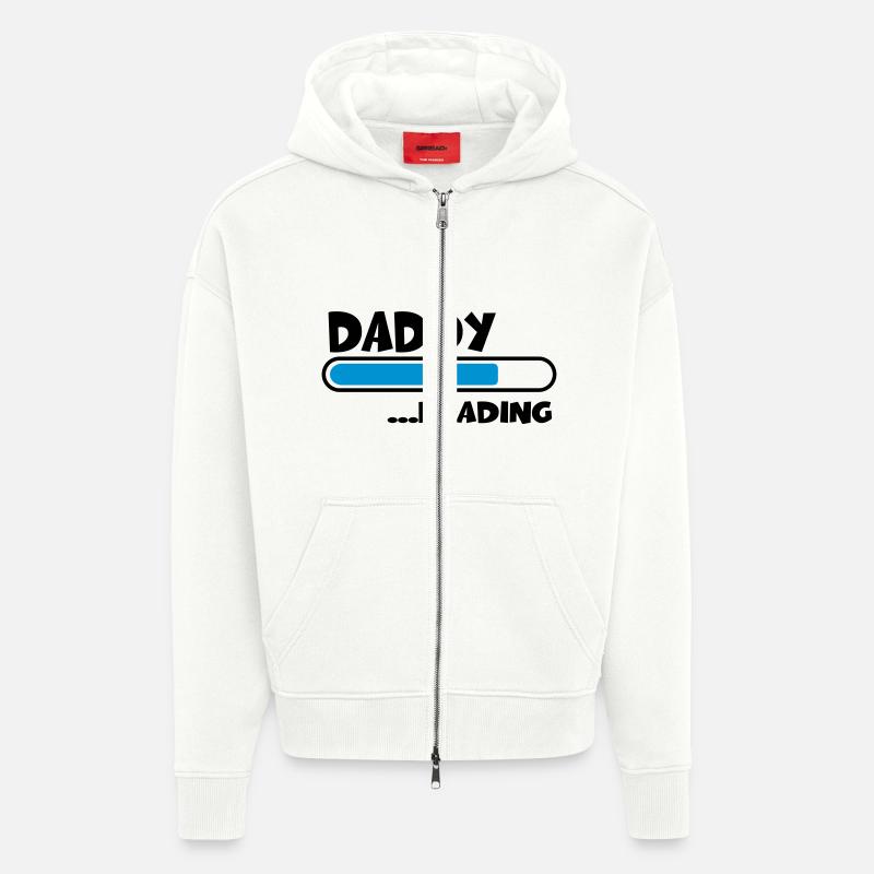 Daddy loading - Zip Hoodie - made by SPREAD - OFF WHITE