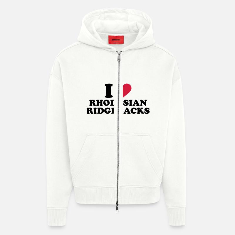 Rhodesian Ridgeback - Zip Hoodie - made by SPREAD - OFF WHITE