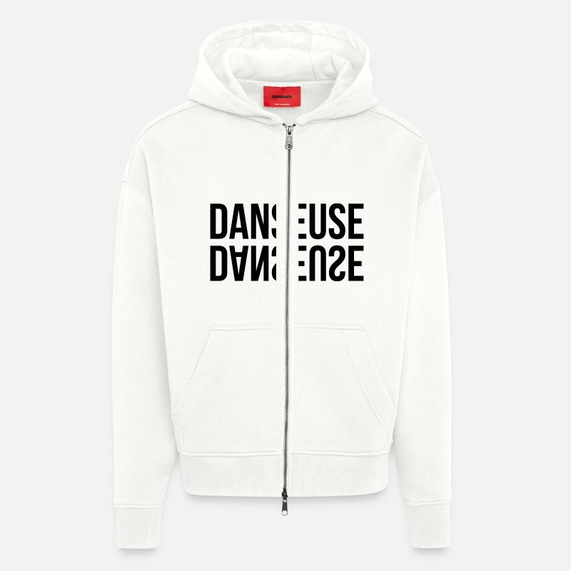 Danse / Danseur / Danseuse / Musique / Danser - Veste à capuche bio épaisse oversize fabriqué en UE - OFF WHITE