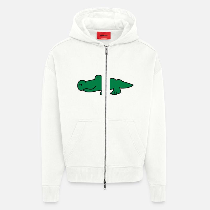 krokodil_02 - Zip Hoodie - made by SPREAD - OFF WHITE