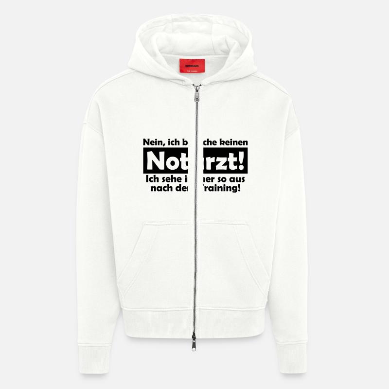 Training - Zip Hoodie - made by SPREAD - OFF WHITE