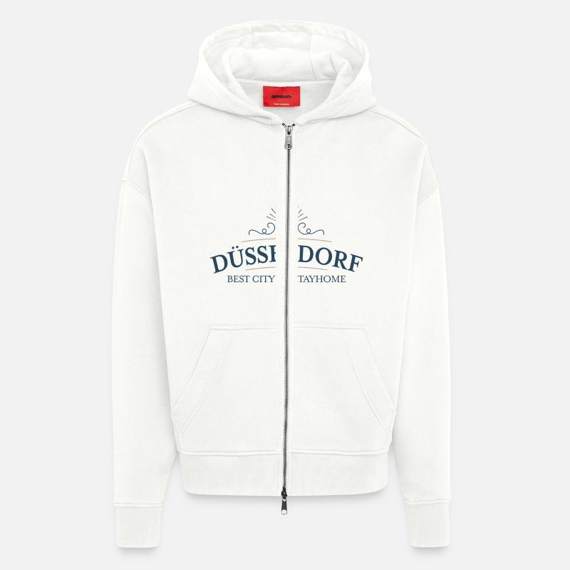 Düsseldorf - Veste à capuche bio épaisse oversize fabriqué en UE - OFF WHITE