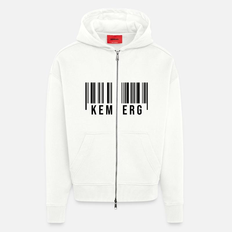 Kemberg Strichcode - Zip Hoodie - made by SPREAD - OFF WHITE