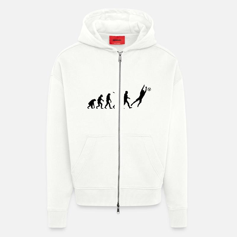Fußball Torwart - Veste à capuche bio épaisse oversize fabriqué en UE - OFF WHITE