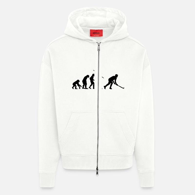 Evolution Hockey 2 - Veste à capuche bio épaisse oversize fabriqué en UE - OFF WHITE