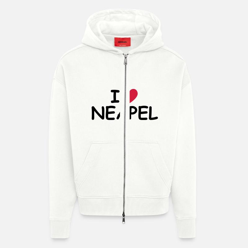 I love Neapel - Zip Hoodie - made by SPREAD - OFF WHITE