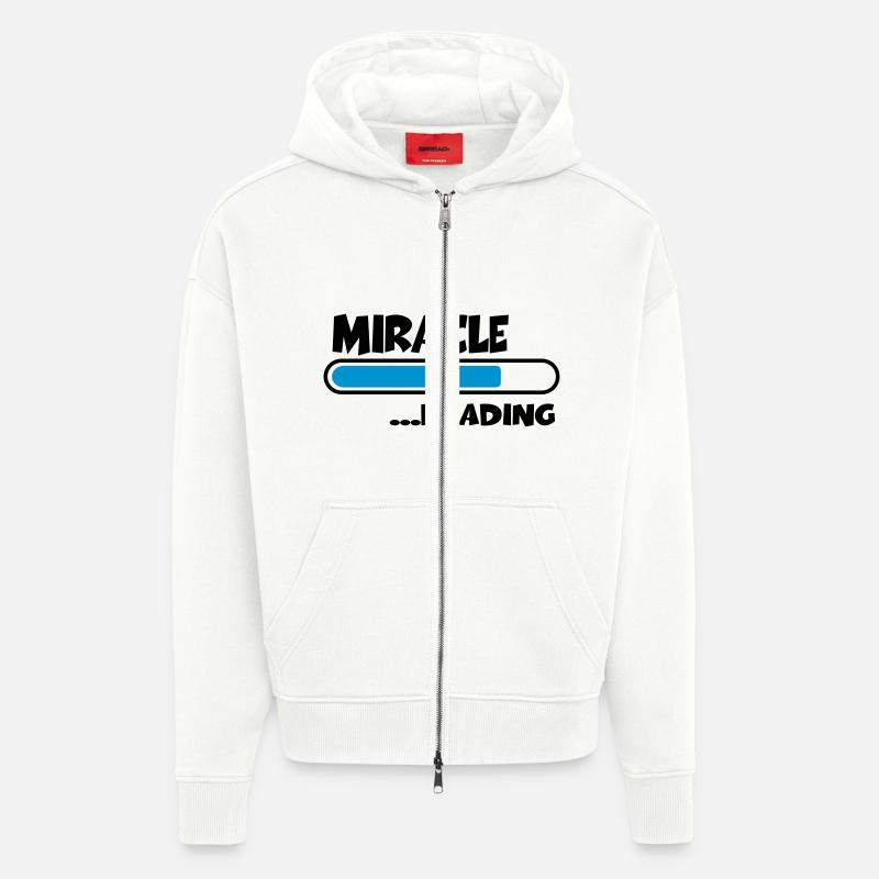 Miracle loading - Veste à capuche bio épaisse oversize fabriqué en UE - OFF WHITE