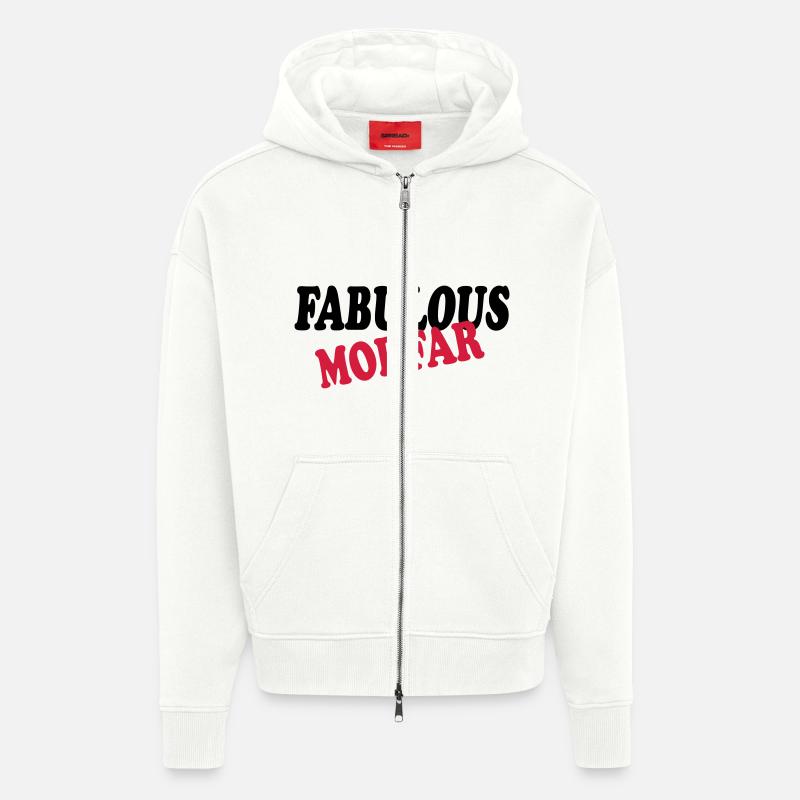 Fabulous morfar 111 - Veste à capuche bio épaisse oversize fabriqué en UE - OFF WHITE