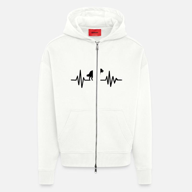 Australian shepherd - Veste à capuche bio épaisse oversize fabriqué en UE - OFF WHITE