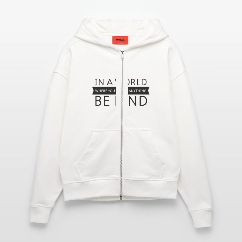 Be Kind - Slogan Design Zip Hoodie - made by SPREAD